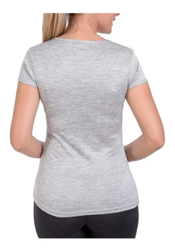 Camiseta Cuello V Jaspeada Wilson Dama Gym Fitness