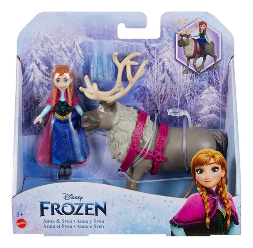 Muñeca Disney Frozen Anna Y Figura De Sven Mattel - Lanús