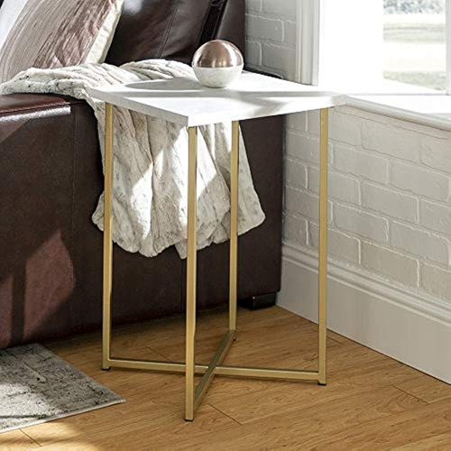 Walker Edison Modern Square Side End Accent Table Sala De Es