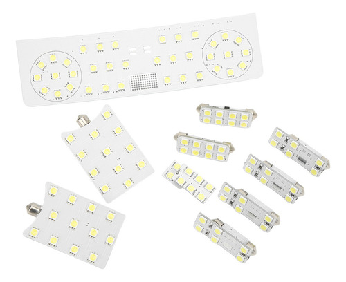 Luz Interior Del Coche 10pcs/set Smd 108leds Lectura Blanco