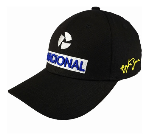 Gorro Jockey & Snap Ayrton Senna Formula 1 Retro Nacional