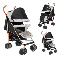 Comprar Coche Paseador Para Bebetipo Sombrilla Acolchado Cubrepiés Color Negro\u002Fgris Chasis Blanco