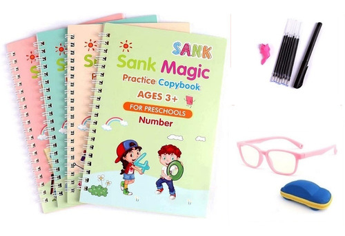 Kit Cuadernos De Caligrafía + Lentes De Computadora (niños)