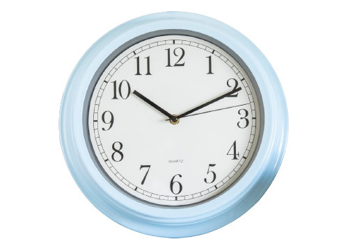 Reloj Pared Retro Pl. Mco Celeste 30cm Diam