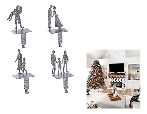 Kuzoo Navidad Stocking Holders Set De 4 , Holiday Fyjs1