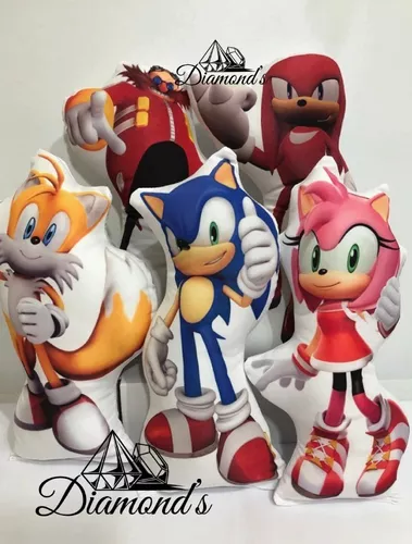 Almofada formato do personagem Sonic