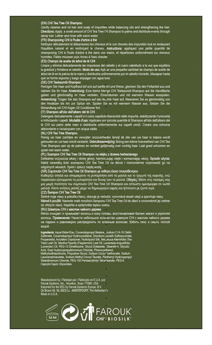 Champú Chi Con Aceite De Árbol De Té 340 Ml
