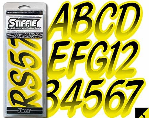 Stiffie Whipline Blackelectric Yellow 3  Alphanumeric Regist