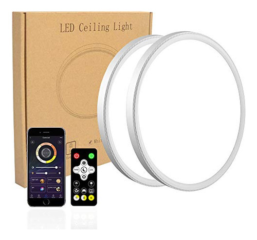 Paquete De 2 Luces De Techo Led Regulables De Montaje Empotr