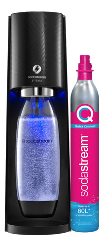 Máquina para hacer soda Sodastream E-TERRA + Cilindro CO2 60L color negro - 220V