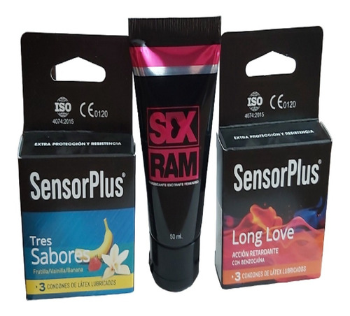 Pack 3 Preservativos Sensor Plus  + Exitante