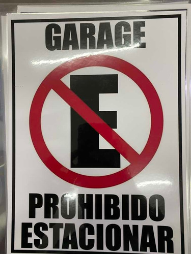 Carteles Plastificados Prohibido Estacionar 21x30 Cm