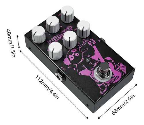 Pedal De Efectos Para Guitarra Eléctrica M-vave Dc 9v 3-gear