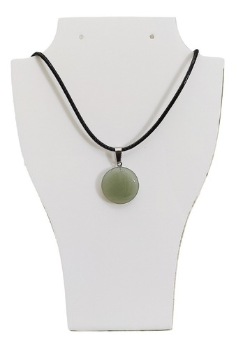 Colar Cordão Com Pedra Natural De Quartzo Aventurina Hippie