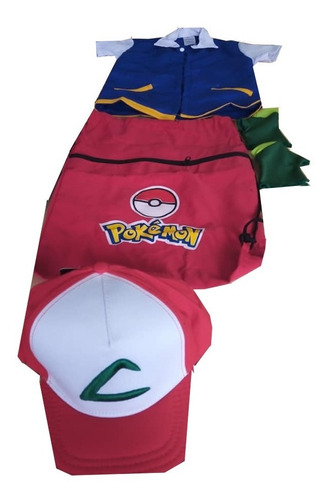 Pokémon O Kit Camisa, Boné, Luvas E Mochila