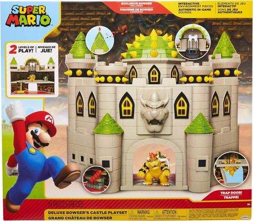 Super Mario Playset Bowser Castle Castelo Do Bowser Candide 