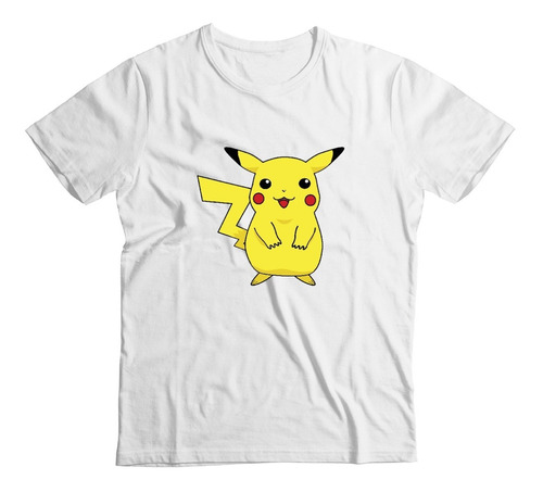 Polera Pokemon Diseños Pikachu, Meowth Psyduck Algodo Unisex