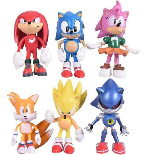 Z Sonic Shadow Tails Personajes Figura Juguetes 6pieza (s)