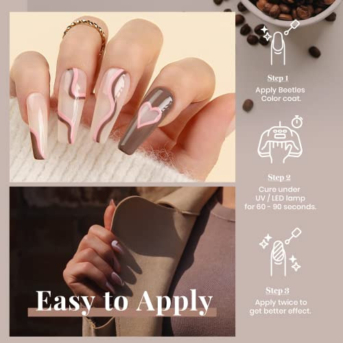 Esmalte Para Uñas En Gel De Secado Uv Cafe Grisaceo 15 Ml Gray Brown