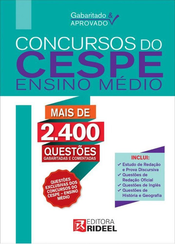 Gabaritado E Aprovado - Concursos Do Cespe (ensino Medio)