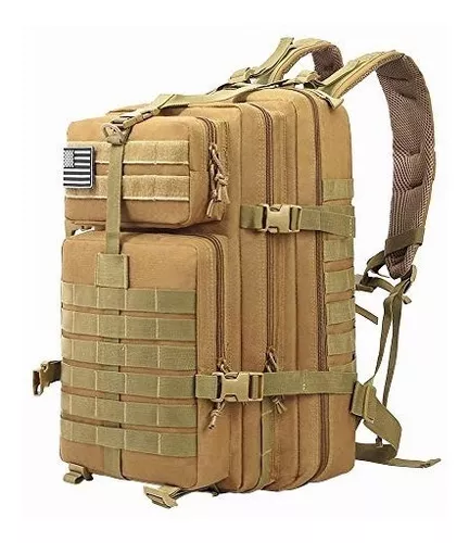 Mochila táctica militar 45L Army 3 días Assault Pack Bag Large Nylon 900D  Hombre Mochila Molle, Verde militar, Mochilas tipo mochila