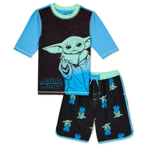 Conjunto Malla Y Remera Proteccion Uv Star Wars T4/5