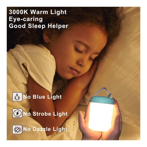 Luz Nocturna Portátil Para Niños, Lámpara De Noche Linterna