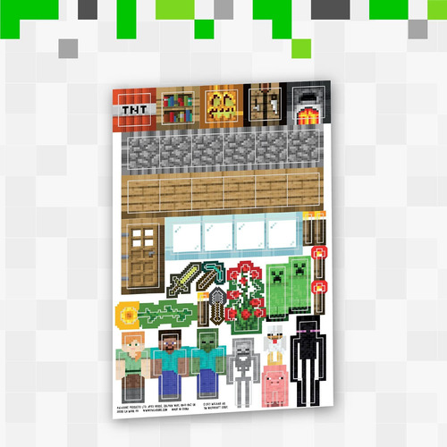 Botella De Agua Paladone Minecraft Con Calcomanías Adicional