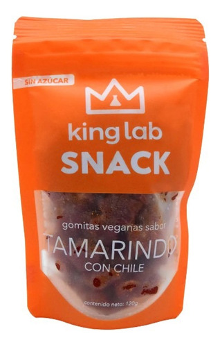Gomitas Veganas Sabor Tamarindo Con Chile King Lab 120gr
