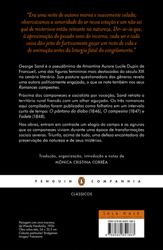 Livro Romances Campestres de George Sand Editora Penguin-Companhia Capa Mole em Português 2025