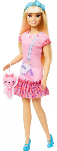 Muñeca My First Barbie Con Gato Textura Suave Malibu Roberts