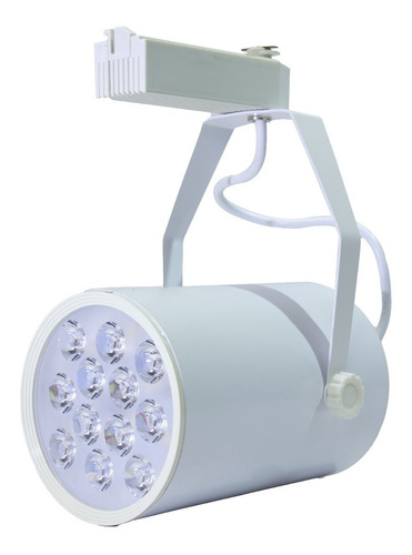 Lampara Spot Multiled 18w Cuerpo Blanco Luz Blanca Para Riel