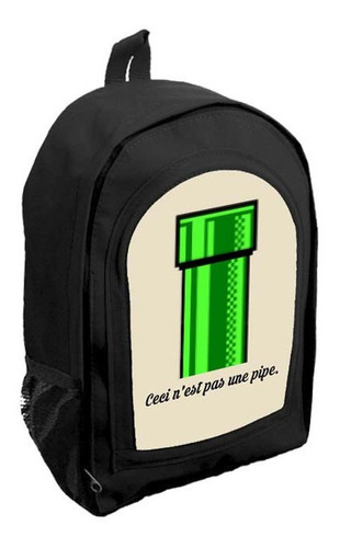 Mochila Negra Infantil Nena Nene Mario Bros. Tt1023