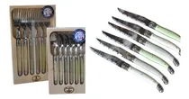 Comprar 6 Tenedores 6 Cuchillos 6 Cucharas De Té Laguiole Lichen