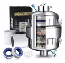 Comprar 15 Etapas Universal Filtro De Ducha Agua Purificador - Con 2 Cartuchos De Filtro Reemplazable, Filtro Purificador De Agua Ducha Para Eliminar El Cloro Y Las Impurezas Del Agua