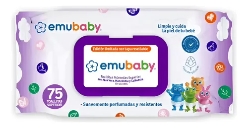 Toallas Húmedas Emubaby Superior 75 Unidades