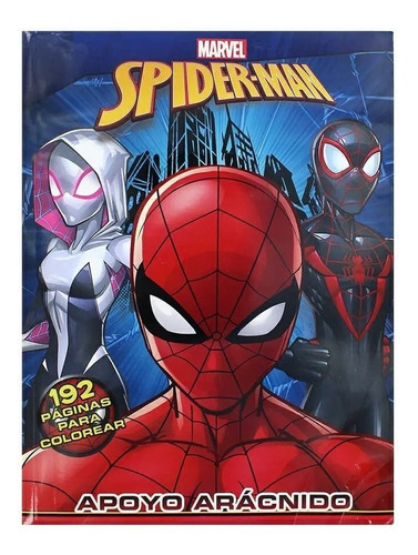 Libro De Colorear Jumbo Spiderman Spidey Gwen Marvel 192pgs