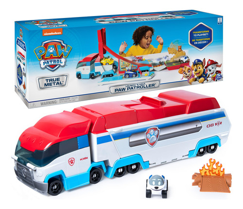 Juego De Pistas 2 En 1 Paw Patrol Para Vehículos De Metal