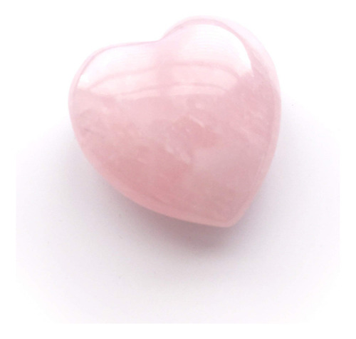 Heart Shaped Rose Quartz Puffy Heart Stone 45mm (1.8 ) For C