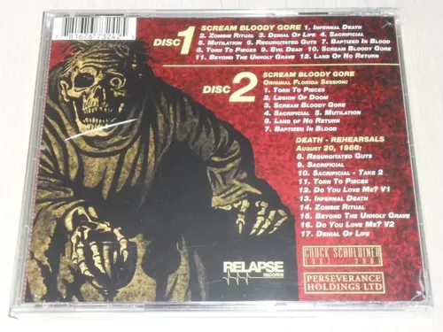 Cd Death - Scream Bloody Gore (americano Remaster 2 Cd's