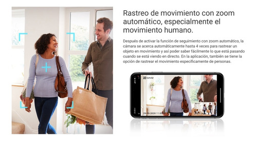 Imagen 5 de 10 de Camera Ip 4mp Ezviz C6w Wifi Domo 2k Motor 360° Audio Paneo