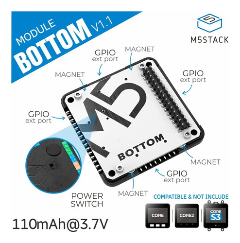 M5stack Battery Bottom 110mah Para M5stack Basic V1.1