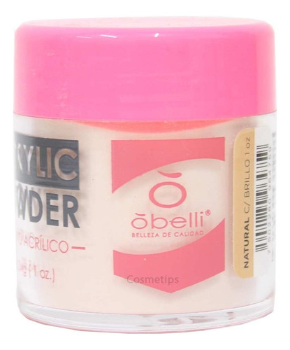 Acrilíco Uñas 1oz Obelli Transparente, Nudes O Natural Color Natural Con Brillo