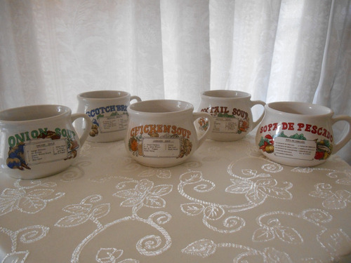 Set De 5 Tazones Decorativos Para Cocina (Usado)