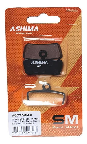 Pastilla De Freno Ashima Ad0706-sm-s Semimetalica