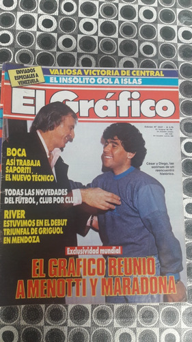 El Grafico 3537 21/7/1987 Reunion Menotti Maradona