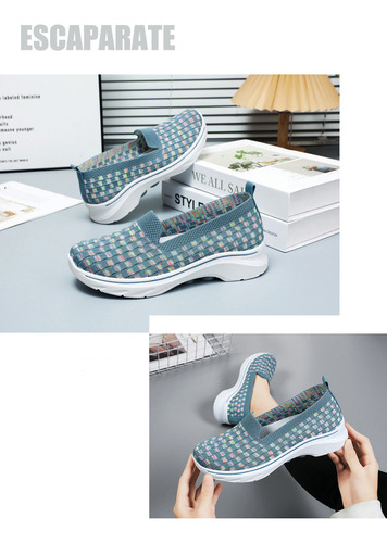 Tenis Dama A Cuadros Zapatos Para Mujer Malla Transpirable