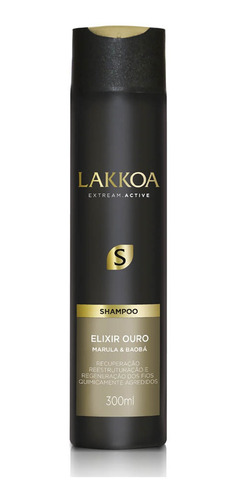 Imagem 1 de 1 de Shampoo Hidratação Capilar Elixir Ouro Lakkoa 300ml