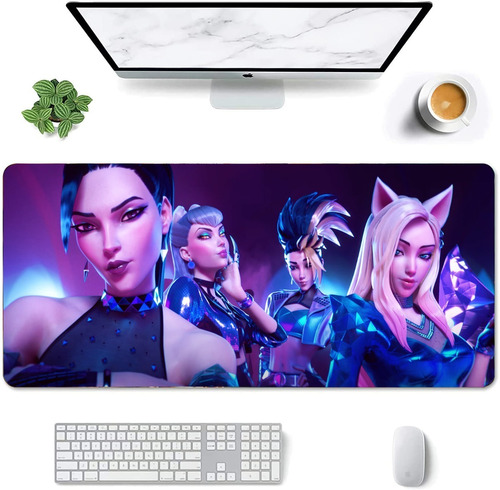 Mouse Pad Grande Grupo Pop K/da League Of Legends 30x70cm