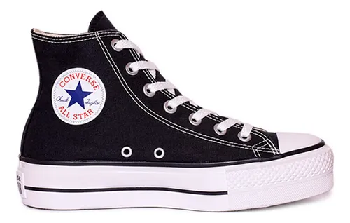 Converse plataforma negras hot sale
